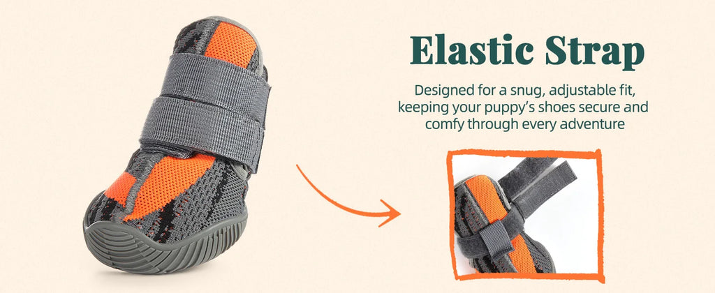 Dog Shoes,Mesh Breathable Dog Boots for Walking Running Hiking,Soft Non-Slip Rugged Rubber Sole Dog Booties Adjustable Straps
