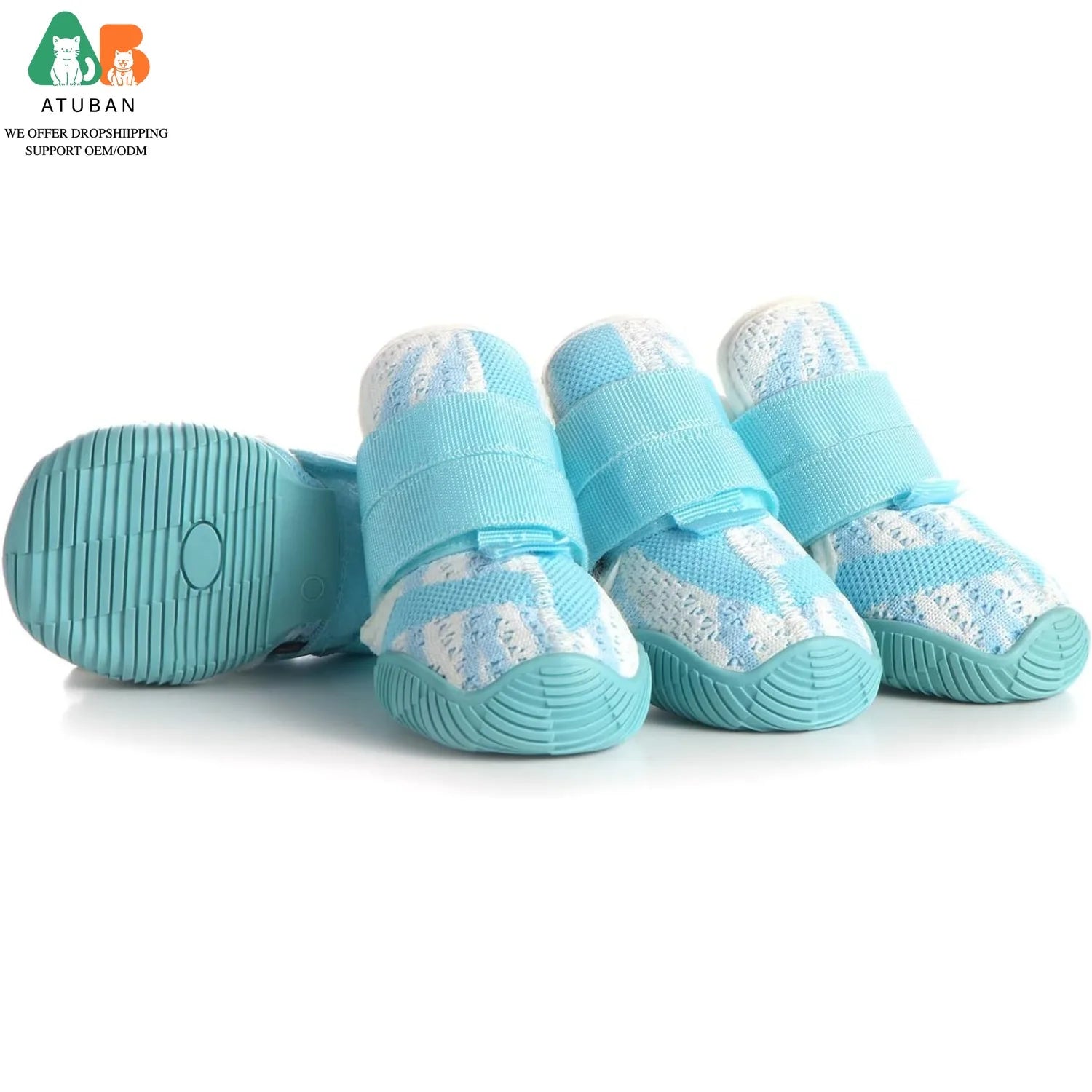 Dog Shoes,Mesh Breathable Dog Boots for Walking Running Hiking,Soft Non-Slip Rugged Rubber Sole Dog Booties Adjustable Straps