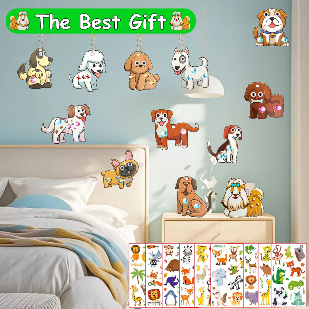 284 dog themed animal woodworking kits, 24 unpainted wooden dogs, wooden crafts, DIY crafts, and decorations for birthday partie